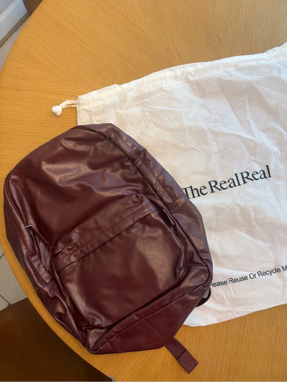 Bottega Veneta Burgundy/Barolo backpack from the real real authenticated